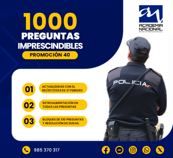 Las 1000 Preguntas Imprescindibles Policía Nacional
