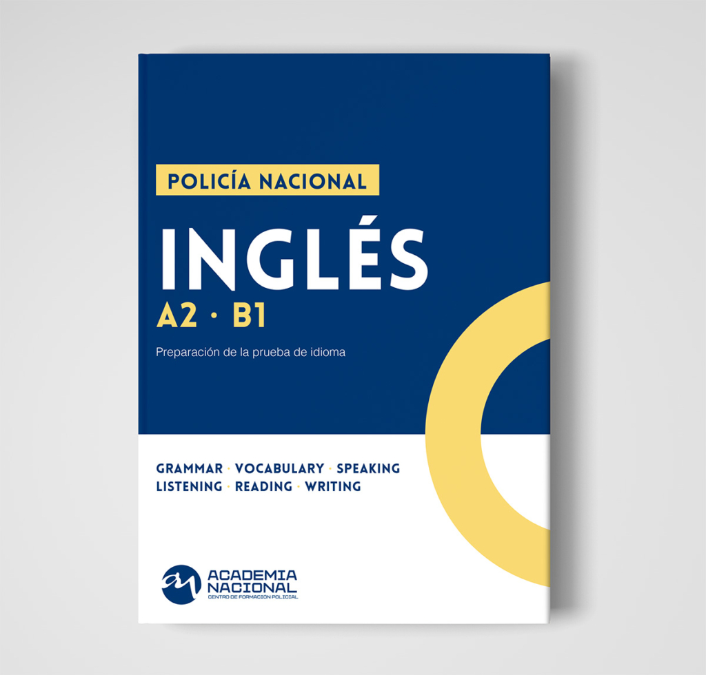 Temario de Inglés A2–B1 Policía Nacional Portada del temario de inglés A2–B1 para Policía Nacional de Academia Nacional